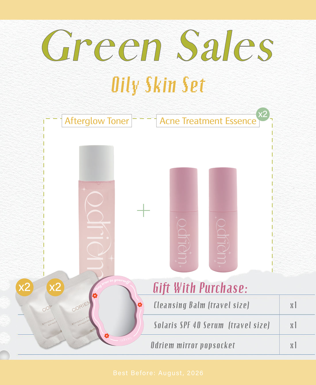 [GREEN SALE] Oily Care Set